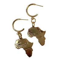 African Flame Earrings Earrings Cerese D Jewelry Gold  