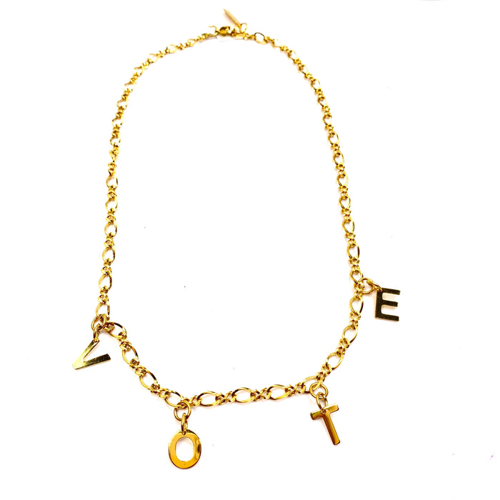 Ballot Babe Necklace Necklaces Cerese D Jewelry Gold  
