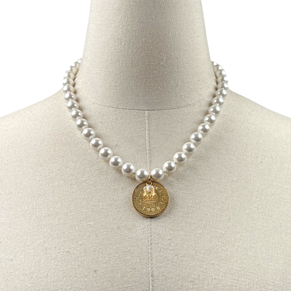 AKA Classic Pearl 10 Necklace AKA Necklaces Cerese D Jewelry Gold Modern 