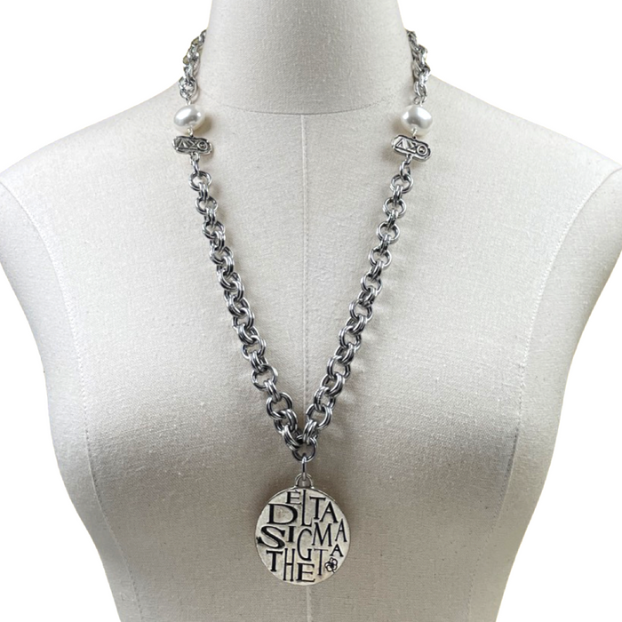 Delta Classic Brand Chain Necklace Delta Necklace Cerese D, Inc. Silver  