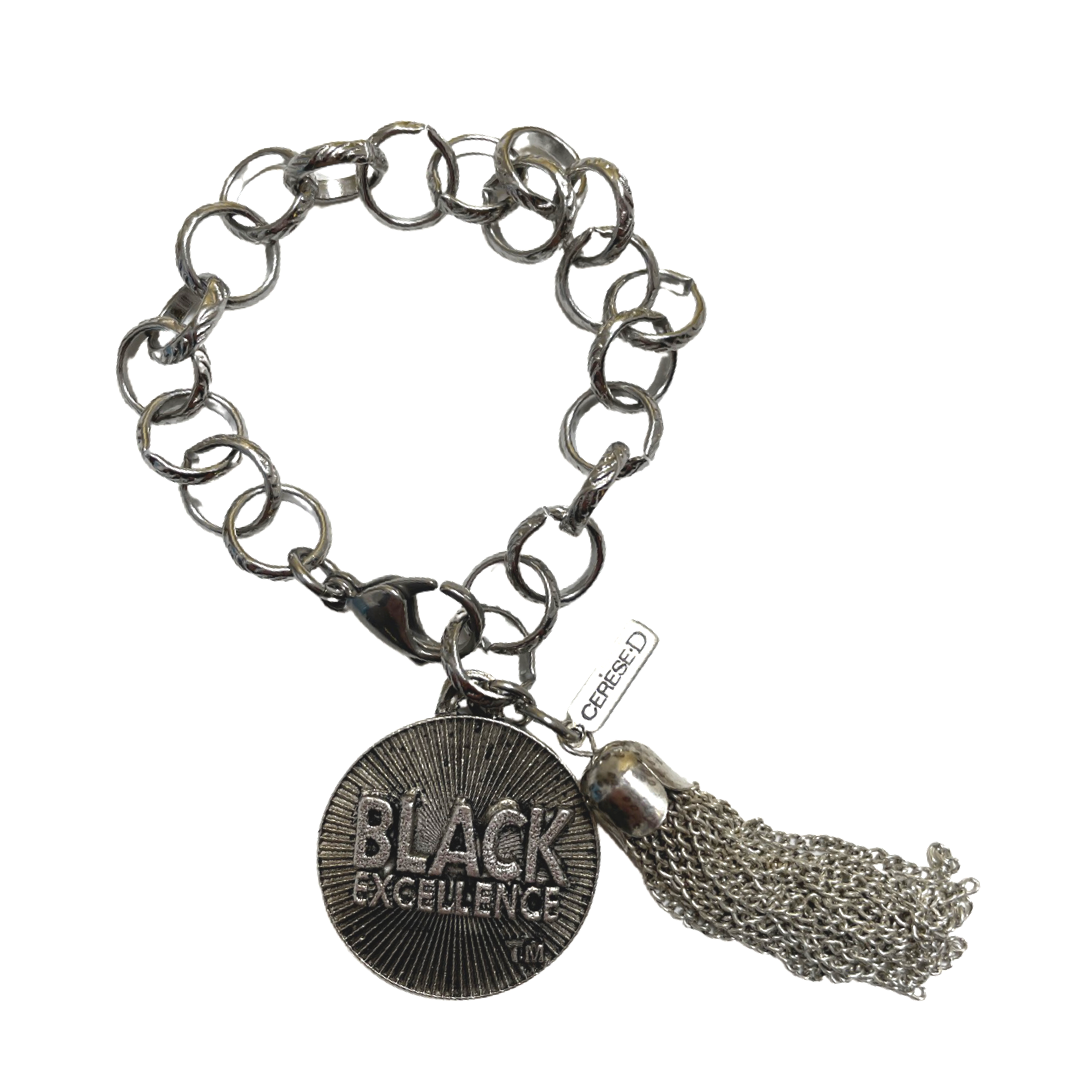 Black Excellence Classic Rope Bracelet Black Excellence Cerese D, Inc. Silver Rolo 