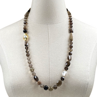Smoky Quartz Topaz Tangle Necklaces OOAK Cerese D Jewelry Option B  