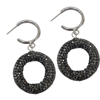 Pave Coil Earring Earrings Cerese D, Inc. Jet  