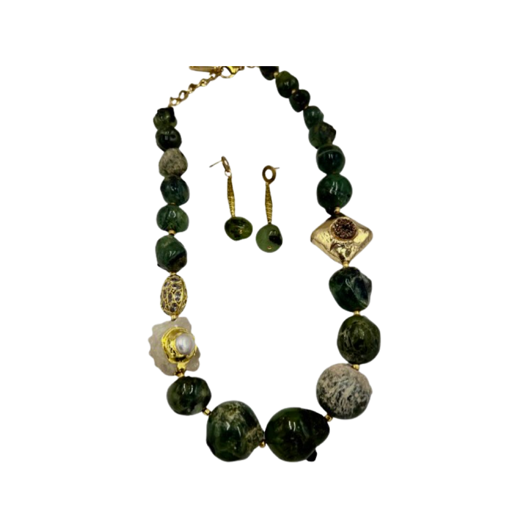 Fern Moss Necklace Necklaces Cerese D, Inc.   