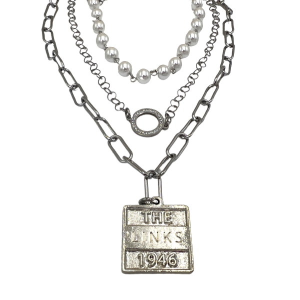 Links Pearl Champagne Necklace LINKS Necklaces Cerese D, Inc.   