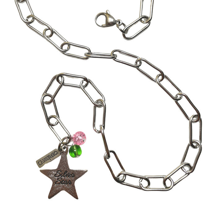 AKA Silver Star Lariat Necklace AKA Necklaces Cerese D, Inc.   