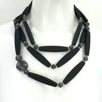 Midnight Dance Necklace necklaces Cerese D, Inc. Jet  