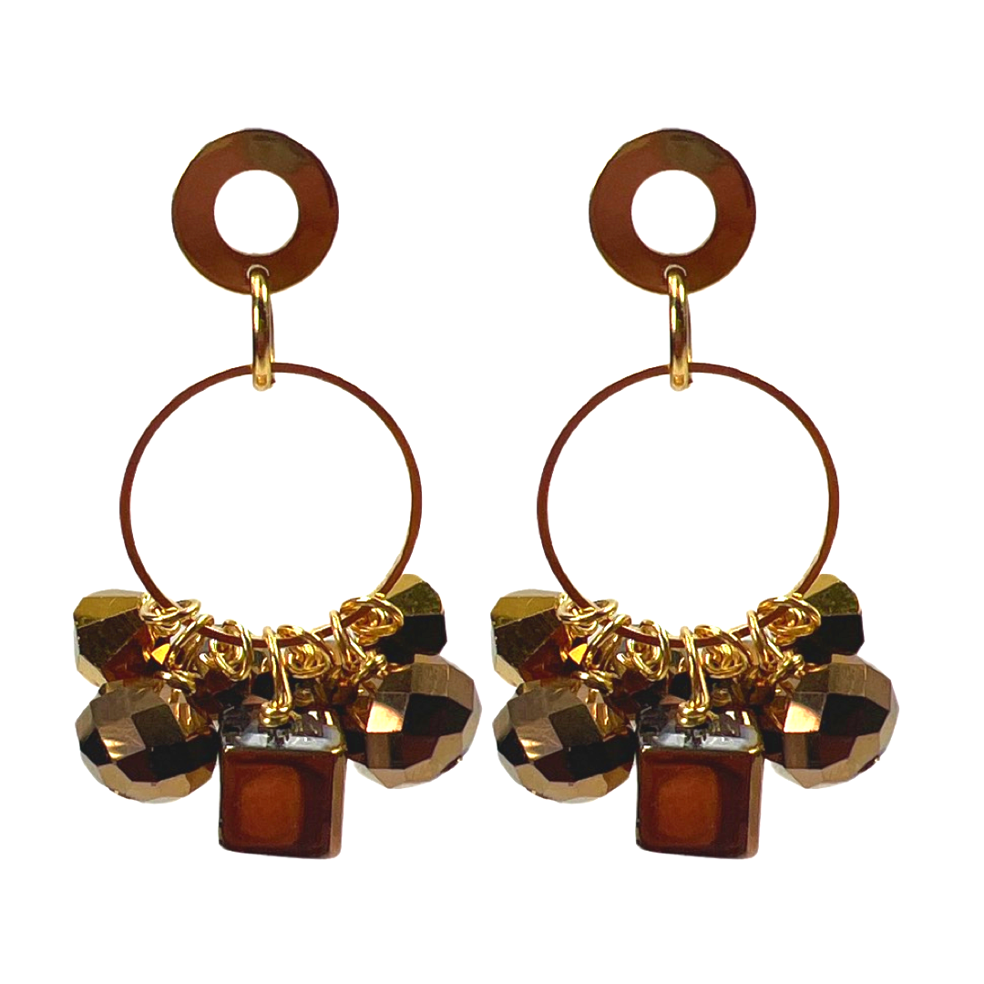 Bronze Spice Hoop Earring Earrings Cerese D, Inc.   