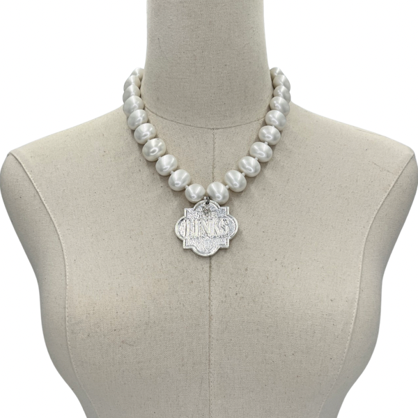 Links Classic Pearl Single Necklace LINKS Necklaces Cerese D Silver Shield 