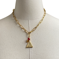 Delta Paper Place Lariat Necklace DELTA Necklaces Cerese D, Inc. Gold  