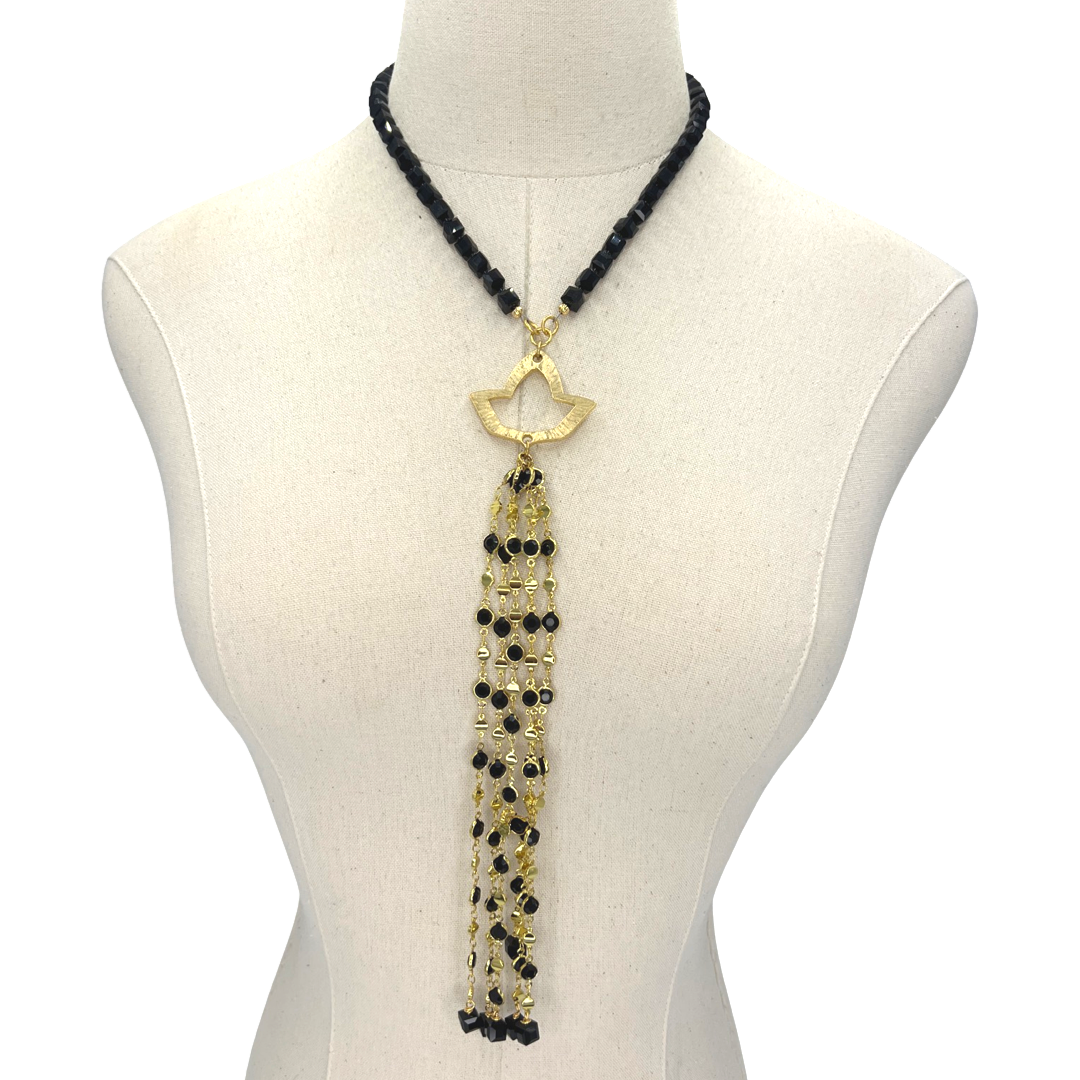 AKA Black Cubic Necklace AKA Necklaces Cerese D, Inc.   