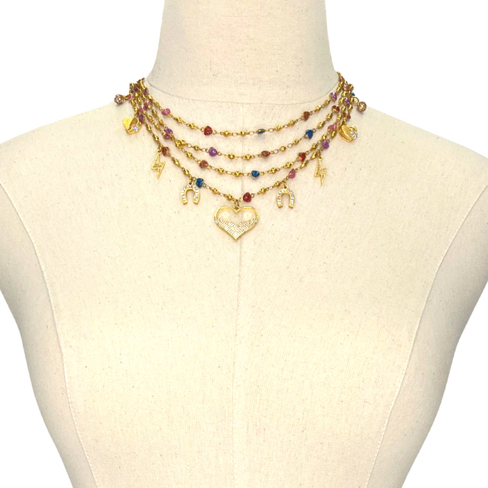Rain Color Necklace Necklaces Cerese D, Inc.   