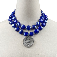 Fine Lady Blue Foil Zeta Necklace Cerese D, Inc.   