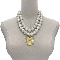 Links Classic Pearl Double Necklace LINKS Necklaces Cerese D Gold Radiant 