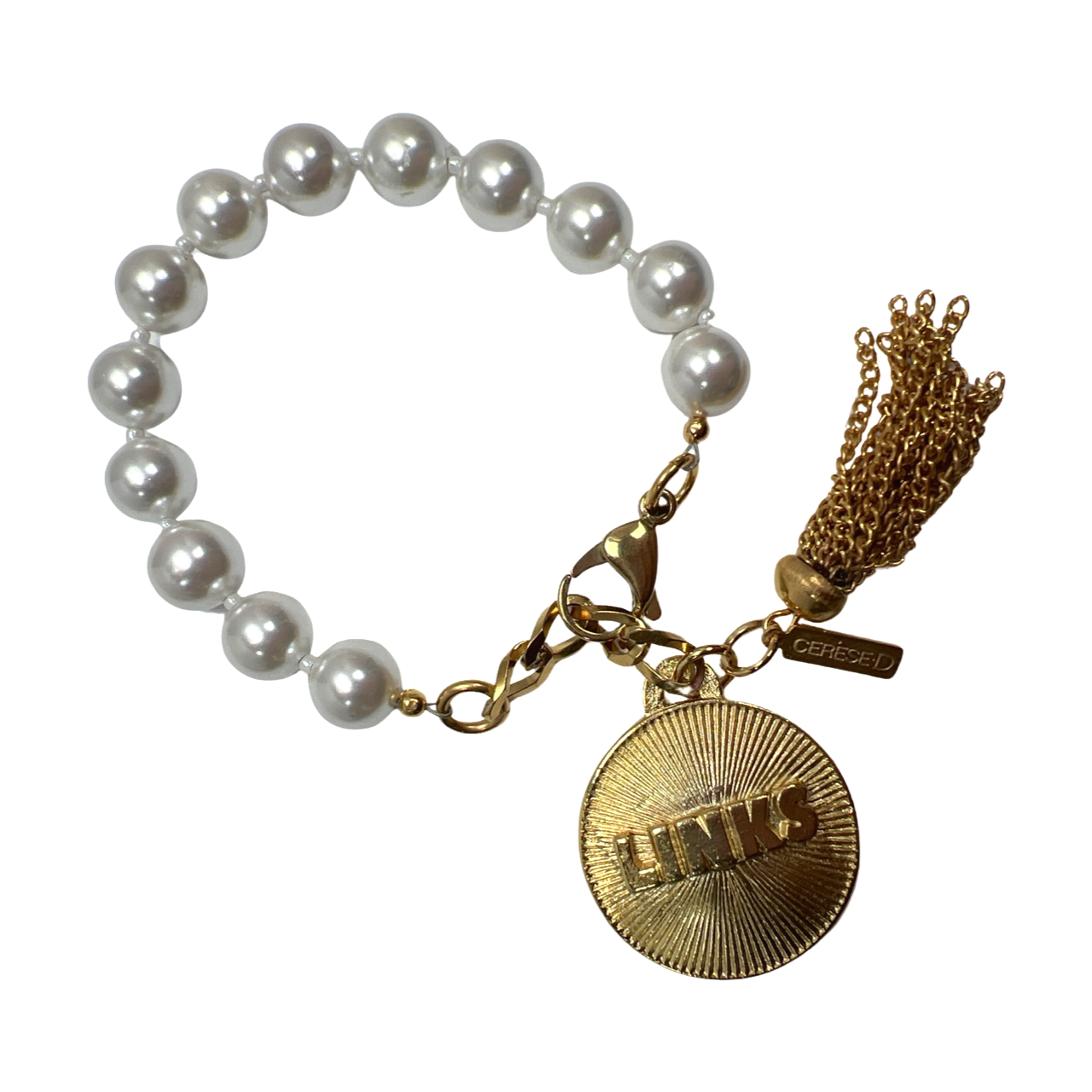 Links Classic Pearl 10 Bracelet LINKS Bracelets Cerese D Jewelry Gold Radiant 