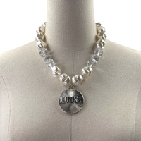 Links Pillow Necklace LINKS Necklaces Cerese D, Inc. Silver  