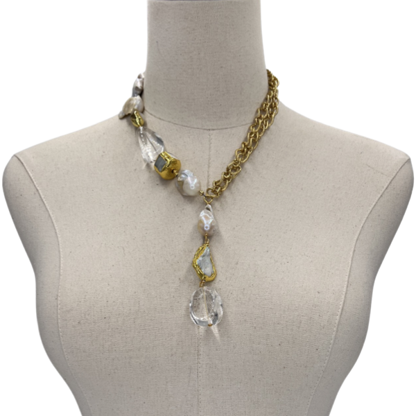 Boulder Pearl Necklace Necklaces Cerese D, Inc. Gold A 