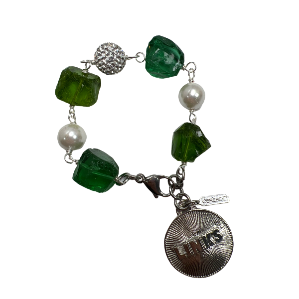 Links Divine Green Quartz Bracelet LINKS Bracelets Cerese D, Inc. Silver  