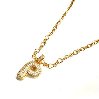 Initial Impression Necklace Necklaces Cerese D, Inc. Gold P 