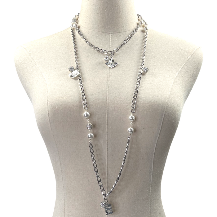 AKA Classic Chanel Necklace AKA Necklaces Cerese D, Inc. SILVER  