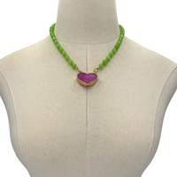 AKA Green Heart Necklace AKA Necklaces Cerese D, Inc. D: Lime Green  