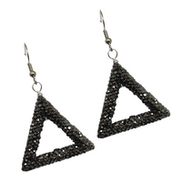 Delta Diva Jet Pave Pyramid Earrings Delta Earrings Cerese D Jewelry   