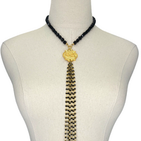 Links Black Tie Necklace LINKS Necklaces Cerese D, Inc.   