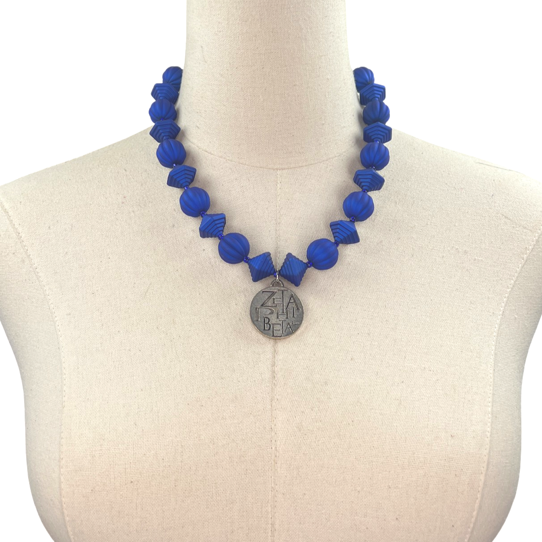 Zeta Love Blue Necklace Zeta Necklace Cerese D Jewelry   