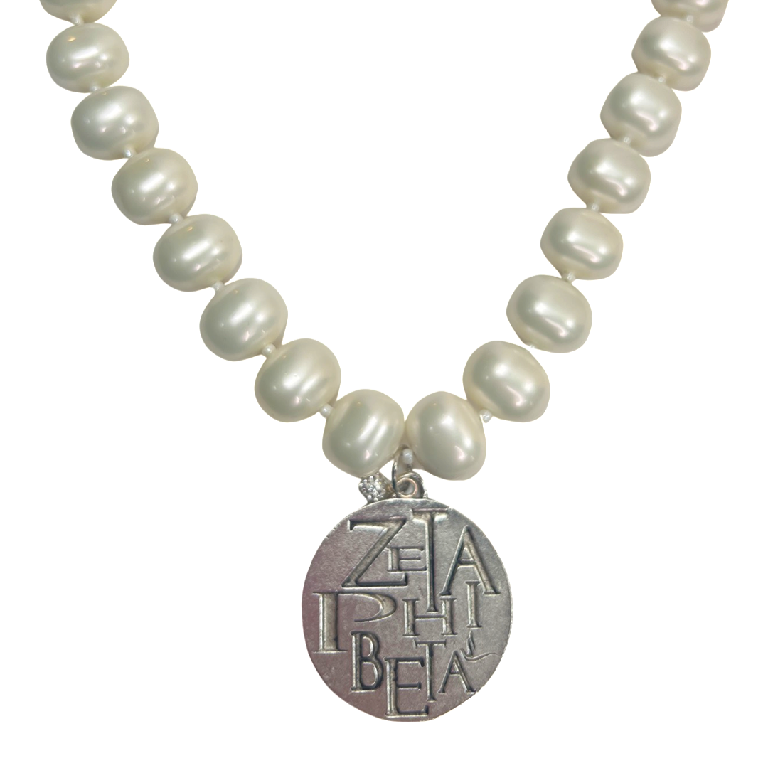 Zeta Classic Pearl Single Necklace Zeta Necklace Cerese D Jewelry   