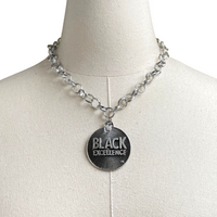 Black Excellence Classic Rope Necklace Black Excellence Cerese D, Inc. Silver Rolo 