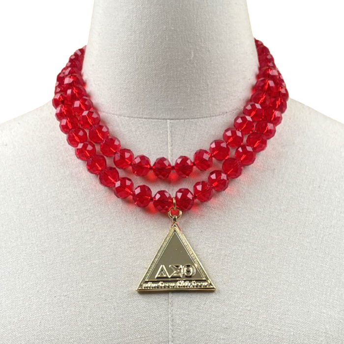 Delta Red Royal Necklace Delta Necklace Cerese D, Inc. Gold  