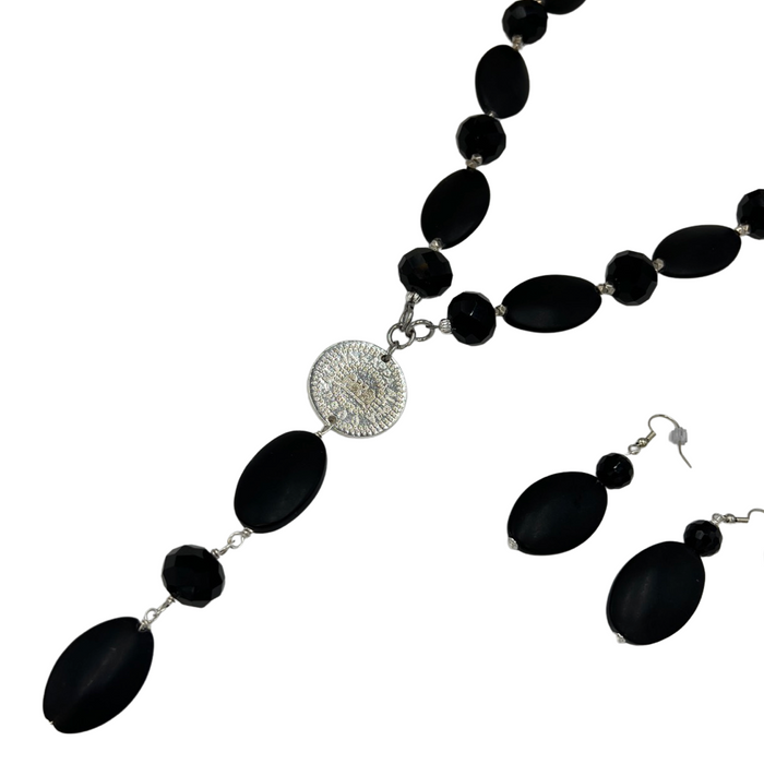 AKA Black Love Necklace AKA Necklaces Cerese D, Inc. Silver  