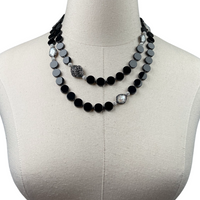 Pitch Onyx Necklace Necklaces Cerese D, Inc.   