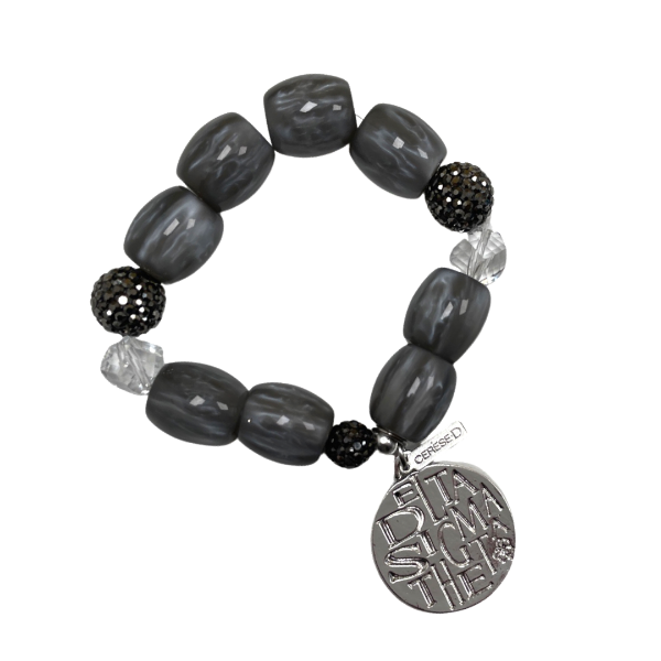 Delta Diva Grey Bracelet DELTA Bracelets Cerese D, Inc. Silver  