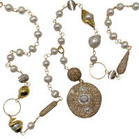 Cressida Pearl Necklace OOAK Cerese D Jewelry   