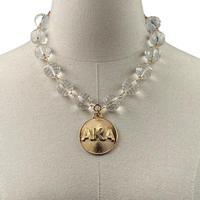 AKA Clear Sweet Necklace AKA Necklaces Cerese D, Inc. Gold  