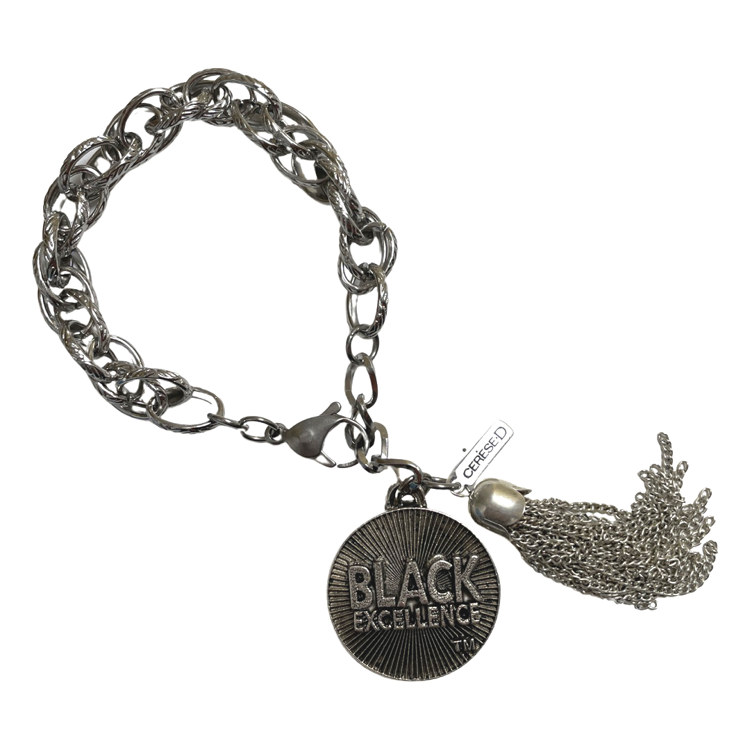 Black Excellence Classic Rope Bracelet Black Excellence Cerese D, Inc. Silver Rope 