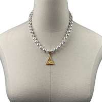Delta Classic Pearl 10 Necklace DELTA Necklaces Cerese D Jewelry Gold Pyramid 