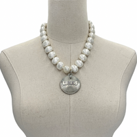 Links Classic Pearl Single Necklace LINKS Necklaces Cerese D Silver Radiant 