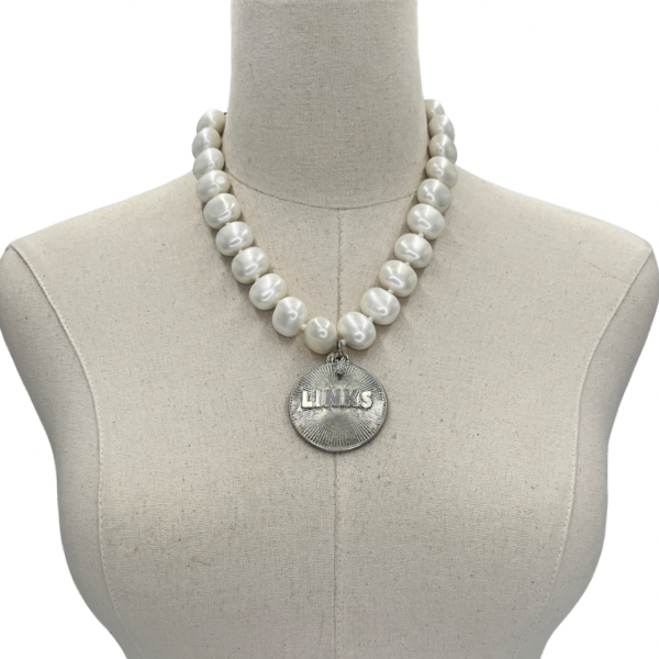 Links Classic Pearl Single Necklace LINKS Necklaces Cerese D Silver Radiant 