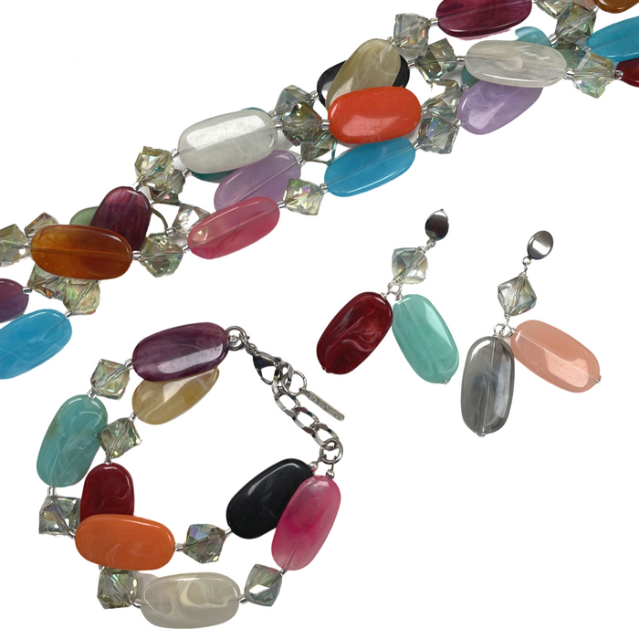 Multi-Color Acrylic Jewel Set Closet Sale Cerese D Jewelry   
