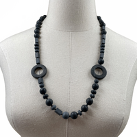 Matte Black Onyx Karly Necklace OOAK Cerese D Jewelry Option B  