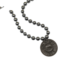 Zeta Dove Silver Hematite Necklace Zeta Necklace Cerese D Jewelry   