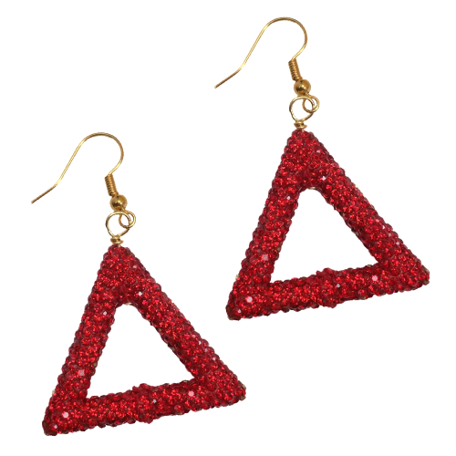 Delta Diva Pyramid Earrings Delta Earrings Cerese D Jewelry Gold  